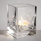 Hearts Tea Light Candle Holder - Crystals from Swarovski & Etched Hearts - Mouth Blown Glass Candle Holder - Luxury Gift Box - 3.1 in (8 cm)