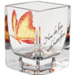 Bereavement Gift - Glass Tea Light Holder Hand Blown & Painted Butterfly for Funeral - Handmade Remembrance Gift - 3.2 in (8 cm)