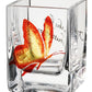 Bereavement Gift - Glass Tea Light Holder Hand Blown & Painted Butterfly for Funeral - Handmade Remembrance Gift - 3.2 in (8 cm)