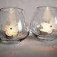 Butterfly Tea Light Holders - Set of 2 - Swarovski Crystal & Etched Butterfly - Hand Blown Glass Candleholders Set - Luxury Gift Box - 4 in (10 cm)