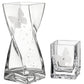Butterfly Vase - Luxury Hand Blown Glass Vase - Crystal from Swarovski & Etched Butterfly, Clear Glass - 7.9 in (20 cm)