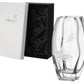 Butterfly Vase - Luxury Hand Blown Glass Vase - Crystals from Swarovski & Etched Butterflies, Clear Glass - 11.8 in (30 cm)