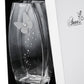 Butterfly Vase - Luxury Hand Blown Glass Vase - Crystal from Swarovski & Etched Butterfly, Clear Glass - Satin Gift Box - 12.6 in (32 cm)