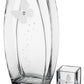 Butterfly Vase - Luxury Hand Blown Glass Vase - Crystal from Swarovski & Etched Butterfly, Clear Glass - Satin Gift Box - 12.6 in (32 cm)