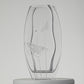Butterfly Vase - Luxury Hand Blown Glass Vase - Crystals from Swarovski & Etched Butterflies, Clear Glass - 11.8 in (30 cm)