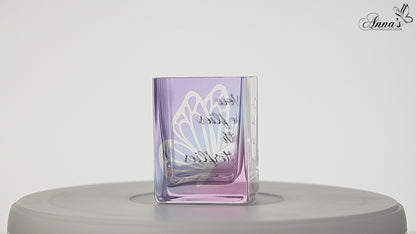 Bereavement Gift - Glass Tea Light Holder Mouth Blown & Painted Butterflies for Funeral - Handmade Remembrance Gift - 3.2 in (8 cm)