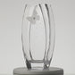 Butterfly Vase - Luxury Hand Blown Glass Vase - Crystal from Swarovski & Etched Butterfly, Clear Glass - Satin Gift Box - 12.6 in (32 cm)